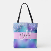 Tote Bag Glam Holographique Sirène Parties scintillant étin (Dos)