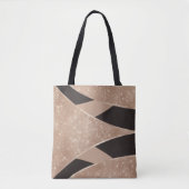 Tote Bag Glamour Parties scintillant d'or Noir Courbé Trian (Devant)