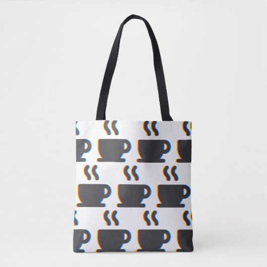 Tote Bag Glitch à café (Devant)