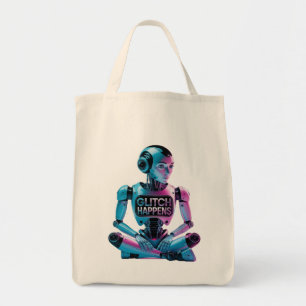 Tote Bag ❤️ GLITCH SE PASSE ! Amusant Ai Chatbot Mèmes de c