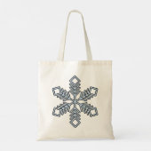 Tote Bag Glitter Snowflake - Baby Blue Branches (Dos)