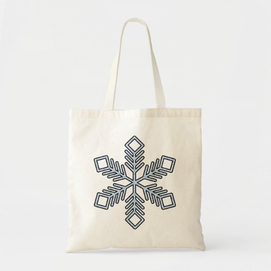 Tote Bag Glitter Snowflake - Baby Blue Branches (Devant)