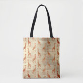 Tote Bag Glitterie Giraffe sur huile d'or (Devant)