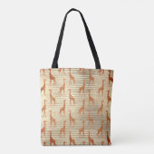 Tote Bag Glitterie Giraffe sur huile d'or (Dos)