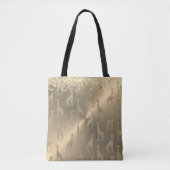 Tote Bag Glitterie Giraffes sur Glitzy Gold (Devant)