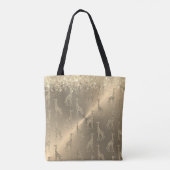 Tote Bag Glitterie Giraffes sur Glitzy Gold (Dos)