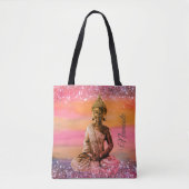 Tote Bag Glittery Dreamy Pastels Zen Buddah Namaste (Devant)