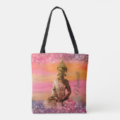 Tote Bag Glittery Dreamy Pastels Zen Buddah Namaste (Dos)