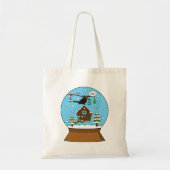 Tote Bag Globe des neiges avec chant Blackbird (Devant)