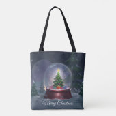 Tote Bag Globe des neiges de l'arbre de Noël (Dos)