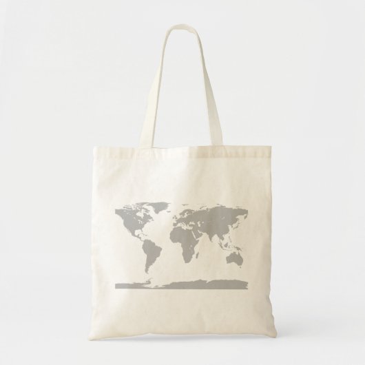 Tote Bag globe gris (Devant)