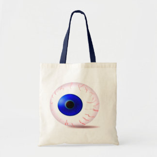Tote Bag Globe oculaire injecté de sang bleu