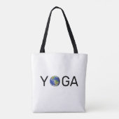 Tote Bag Globe terrestre yoga moderne branché (Dos)
