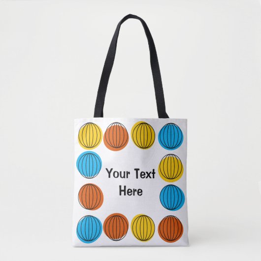 Tote Bag Globe Text partout dans fourre-tout (Devant)