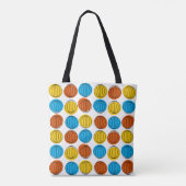 Tote Bag Globe Text partout dans fourre-tout (Dos)
