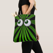 Tote Bag globes oculaires verts (De près)