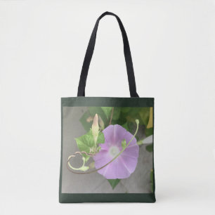 Tote Bag Gloire du matin à double image fleur et vrille