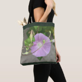 Tote Bag Gloire du matin à double image fleur et vrille (De près)