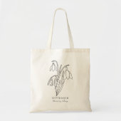 Tote Bag Gloire du matin - Fleur du mois de la naissance de (Devant)