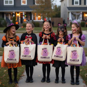 Tote Bag Glow in the Dark Ghost Trick ou Treat Personnalisé