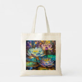 Tote Bag Glowing Lotus Flowers Trio (Dos)