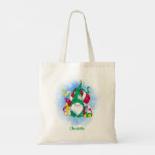 Tote Bag Gnome cadeau de Noël d'hiver Nom personnalisé (Dos)