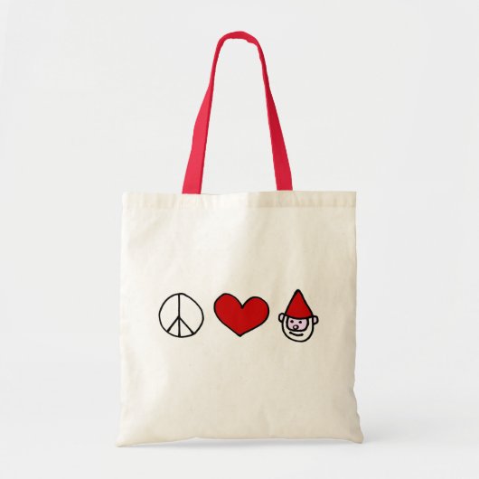 Tote Bag Gnome d'amour de paix (Devant)