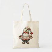 Tote Bag Gnome de Noël joyeux (Devant)