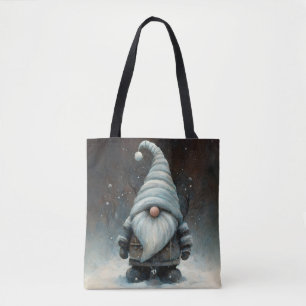 Tote Bag Gnome d'hiver dans une forêt de neige