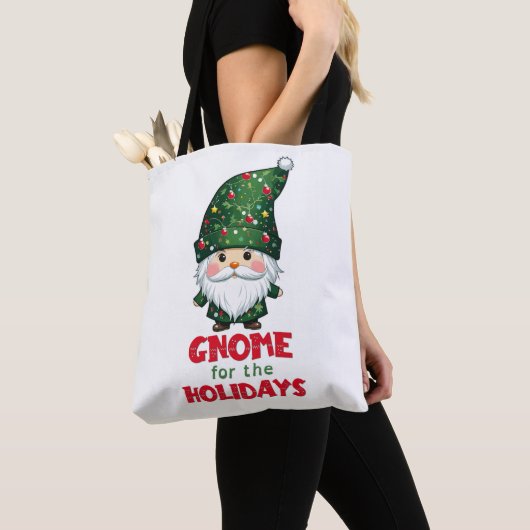 Tote Bag Gnome Pour Les Vacances Drôle & Adorable Noël (De près)