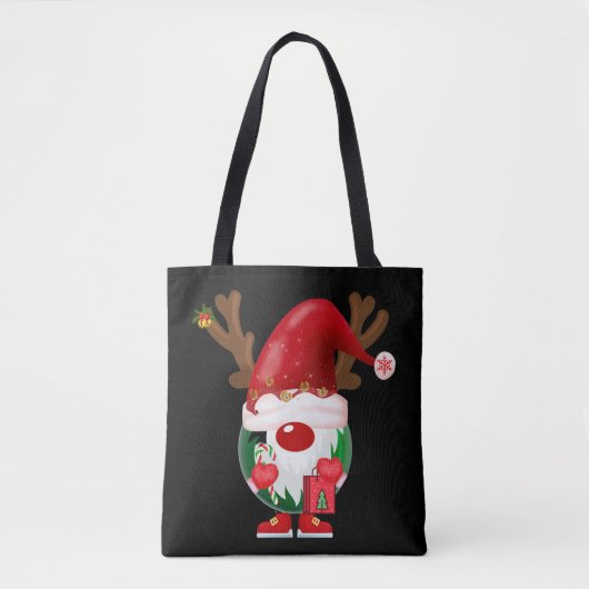 Tote Bag Gnome shopping de Noël (Devant)