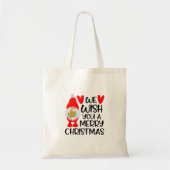 Tote Bag Gnome Whimsical - Joyeux Coeurs de Noël (Devant)