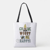 Tote Bag Gnome Worry Bee Happy ! (Dos)