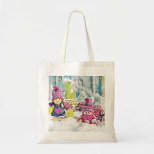 Tote Bag Gnomes dans la peinture à l'aquarelle de la neige