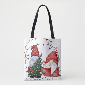 Tote Bag Gnomes de Noël fantastique vacances scandinaves