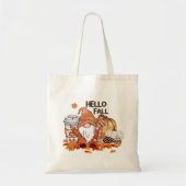 Tote Bag Gnomes et latte d'épices Citrouilles (Devant)