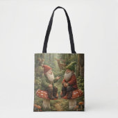 Tote Bag Gnomes having a chat (Devant)