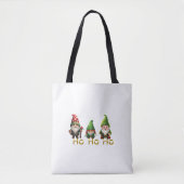Tote Bag Gnomes Ho Ho Ho Christmas (Devant)