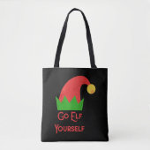 Tote Bag Go Elf Yourself Christmas Elf Hat (Devant)
