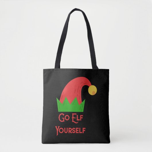 Tote Bag Go Elf Yourself Christmas Elf Hat (Devant)