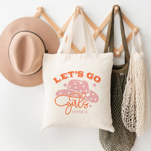 Tote Bag Go Girls Cowboy Casquette Bachelorette Nom personn