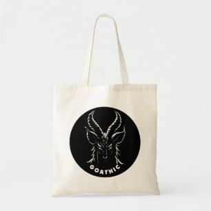Tote Bag Goathique   Canon gothique   Chèvre satanique