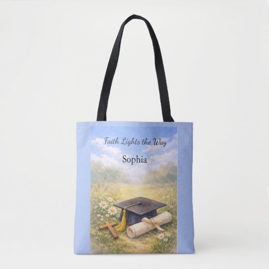 Tote Bag Goddaughter Graduation Personalized Christian Gift (Devant)