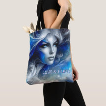 Goddess Celestial White Blue Head Février -