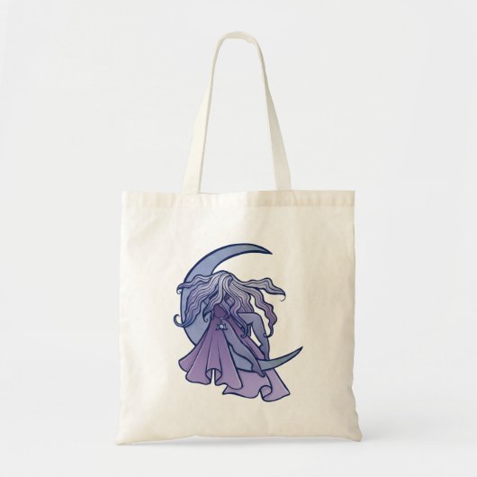 Tote Bag Goddess de lune violette Wiccan Triple Moon Symbol (Devant)
