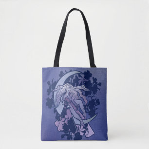 Tote Bag Goddess de lune violette Wiccan Triple Moon Symbol