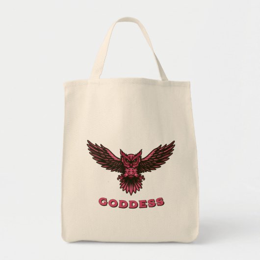 Tote Bag Goddess Owl Fourre-tout : L'Accessoire du Festival (Devant)