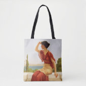 Tote Bag Godward Le Signal Belle Femme Portrait Art (Devant)