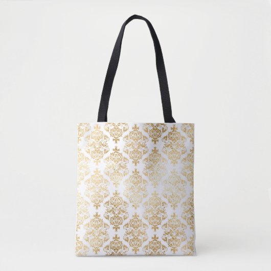 Tote Bag Gold Damask Elegant (Devant)