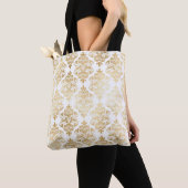 Tote Bag Gold Damask Elegant (De près)